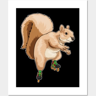 Squirrel Inline skating Roller skates Posters and Art